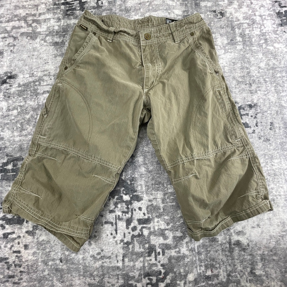 Kuhl Mens 30 Cargo Hiking Shorts Tan Patina Dye Utility Outdoor Fishing Camping